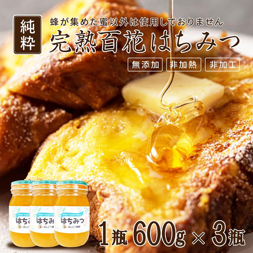 百花はちみつ 600g × 3瓶 セット