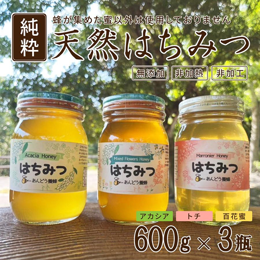 天然はちみつ3種セット 600g