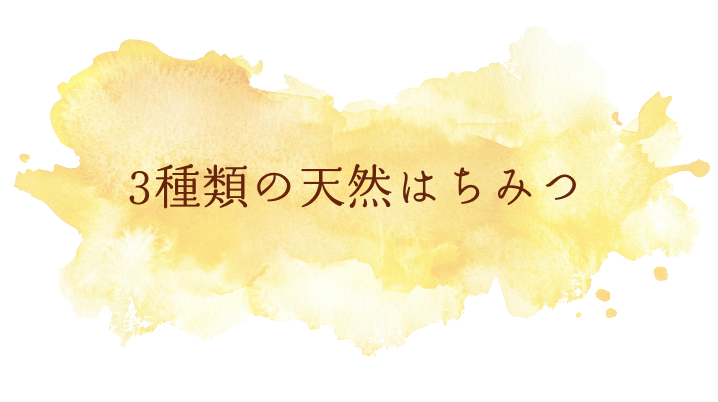 3種類の天然はちみつ