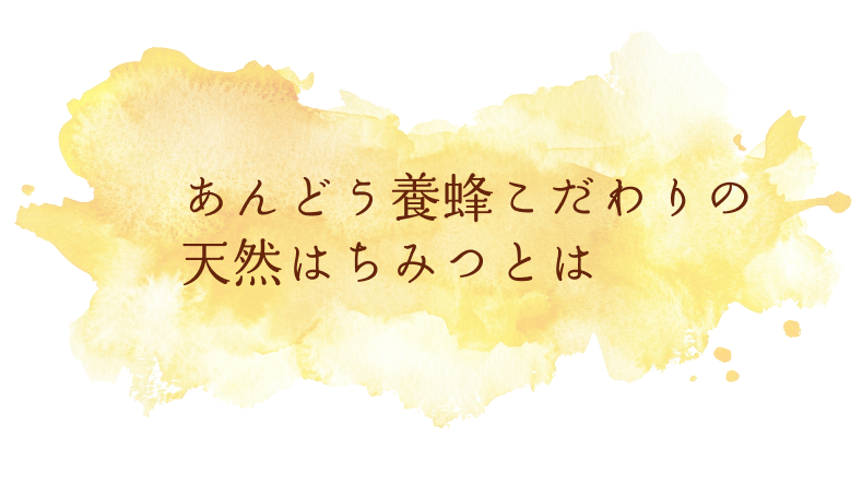 あんどう養蜂こだわりの天然はちみつとは
